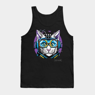 cat ciber Tank Top